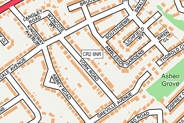 CR2 8NR map - OS OpenMap – Local (Ordnance Survey)