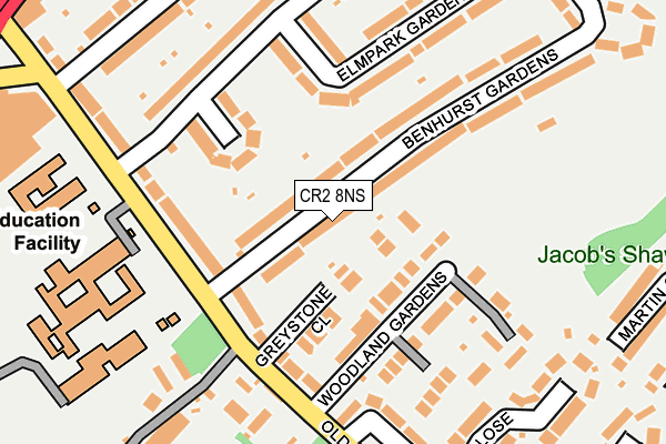 CR2 8NS map - OS OpenMap – Local (Ordnance Survey)