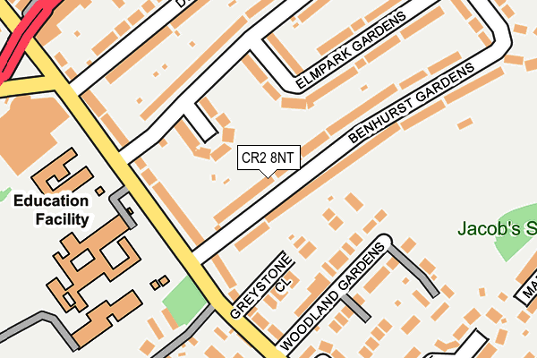 CR2 8NT map - OS OpenMap – Local (Ordnance Survey)