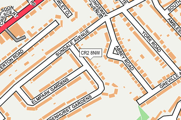 CR2 8NW map - OS OpenMap – Local (Ordnance Survey)