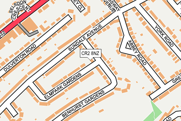 CR2 8NZ map - OS OpenMap – Local (Ordnance Survey)