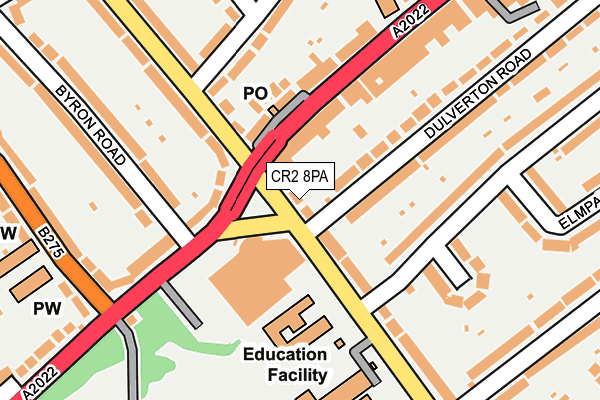 CR2 8PA map - OS OpenMap – Local (Ordnance Survey)