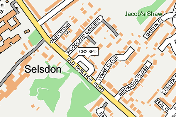 CR2 8PD map - OS OpenMap – Local (Ordnance Survey)