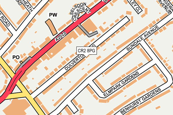 CR2 8PG map - OS OpenMap – Local (Ordnance Survey)