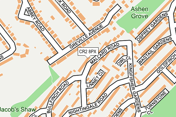 CR2 8PX map - OS OpenMap – Local (Ordnance Survey)