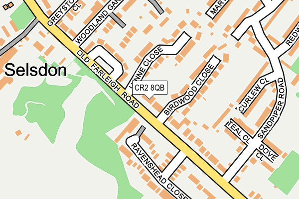 CR2 8QB map - OS OpenMap – Local (Ordnance Survey)