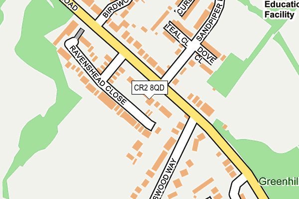 CR2 8QD map - OS OpenMap – Local (Ordnance Survey)