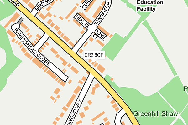 CR2 8QF map - OS OpenMap – Local (Ordnance Survey)