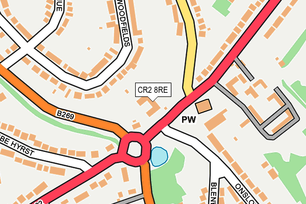 CR2 8RE map - OS OpenMap – Local (Ordnance Survey)