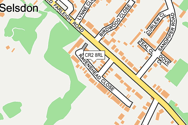 CR2 8RL map - OS OpenMap – Local (Ordnance Survey)
