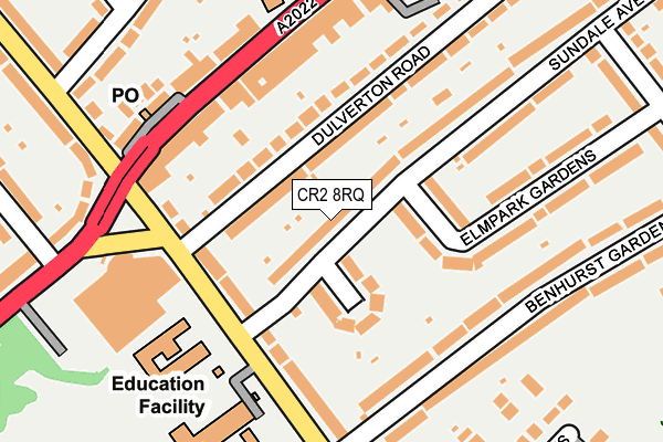 CR2 8RQ map - OS OpenMap – Local (Ordnance Survey)