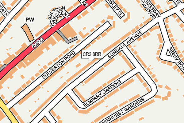 CR2 8RR map - OS OpenMap – Local (Ordnance Survey)