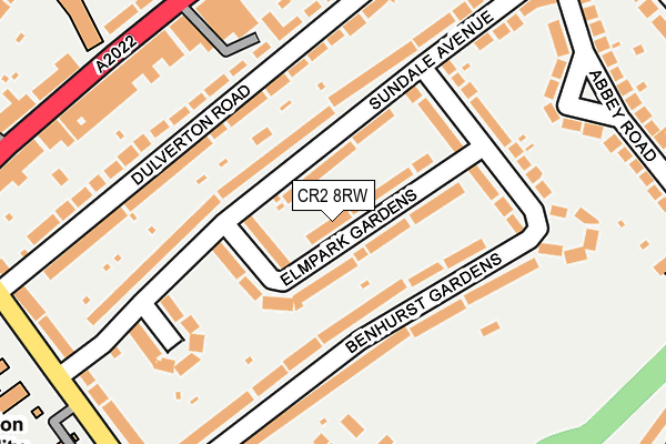 CR2 8RW map - OS OpenMap – Local (Ordnance Survey)