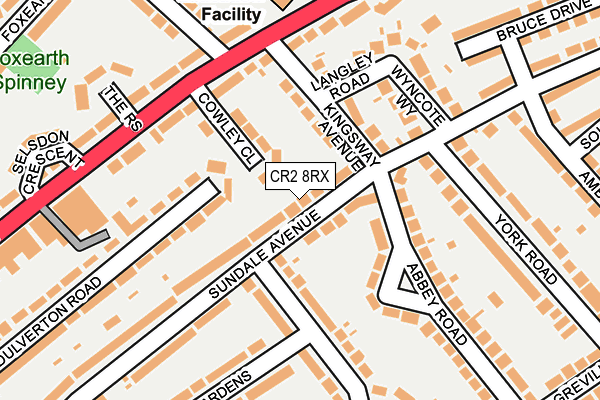 CR2 8RX map - OS OpenMap – Local (Ordnance Survey)