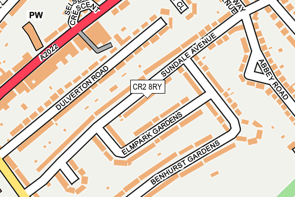 CR2 8RY map - OS OpenMap – Local (Ordnance Survey)