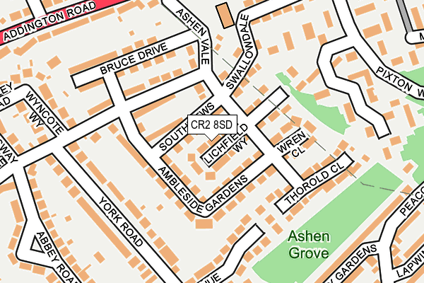 CR2 8SD map - OS OpenMap – Local (Ordnance Survey)