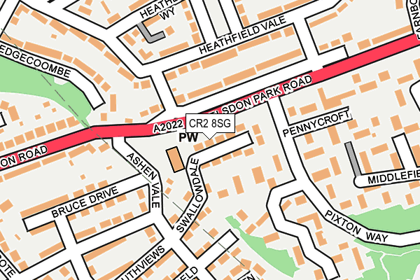 CR2 8SG map - OS OpenMap – Local (Ordnance Survey)