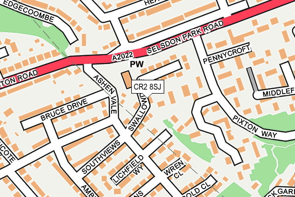 CR2 8SJ map - OS OpenMap – Local (Ordnance Survey)