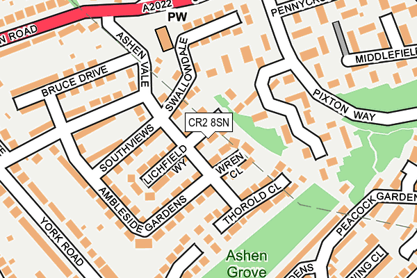 CR2 8SN map - OS OpenMap – Local (Ordnance Survey)