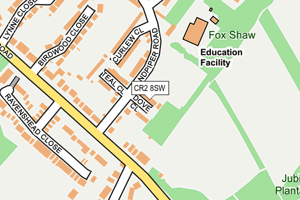 CR2 8SW map - OS OpenMap – Local (Ordnance Survey)