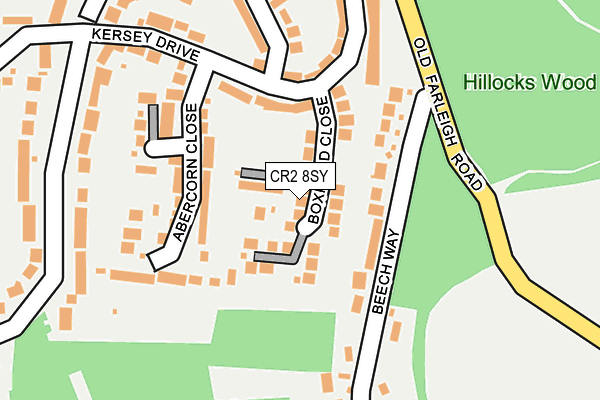 CR2 8SY map - OS OpenMap – Local (Ordnance Survey)