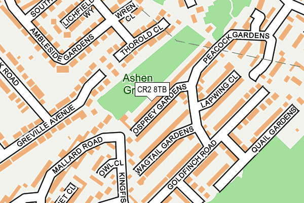 CR2 8TB map - OS OpenMap – Local (Ordnance Survey)