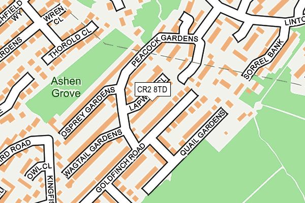 CR2 8TD map - OS OpenMap – Local (Ordnance Survey)