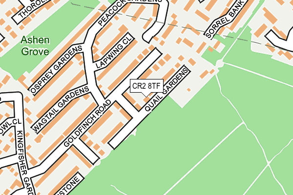 CR2 8TF map - OS OpenMap – Local (Ordnance Survey)