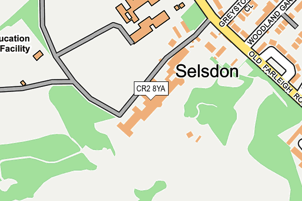 CR2 8YA map - OS OpenMap – Local (Ordnance Survey)