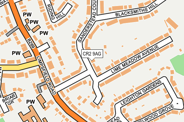 CR2 9AG map - OS OpenMap – Local (Ordnance Survey)
