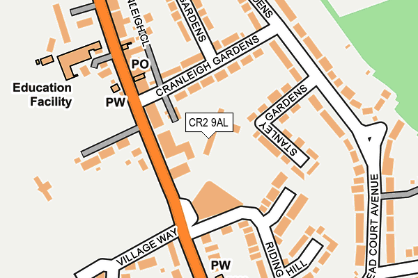 CR2 9AL map - OS OpenMap – Local (Ordnance Survey)