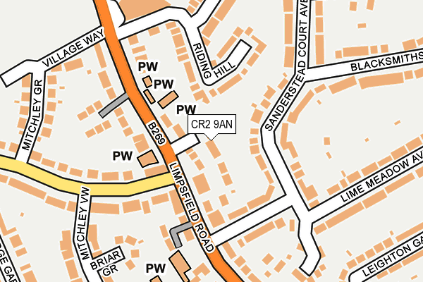 CR2 9AN map - OS OpenMap – Local (Ordnance Survey)