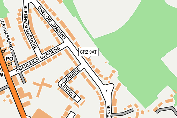 CR2 9AT map - OS OpenMap – Local (Ordnance Survey)