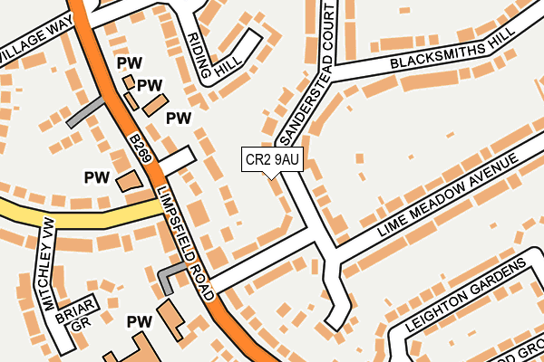 CR2 9AU map - OS OpenMap – Local (Ordnance Survey)