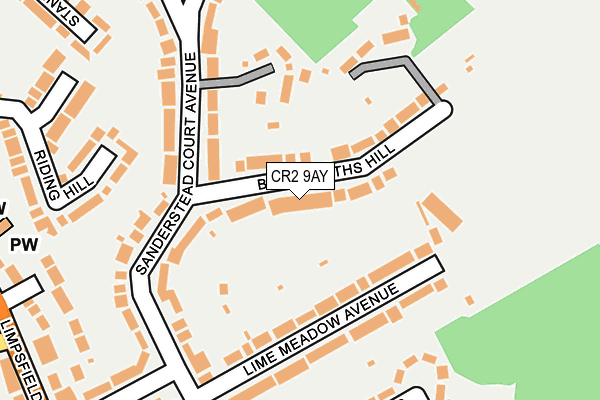 CR2 9AY map - OS OpenMap – Local (Ordnance Survey)