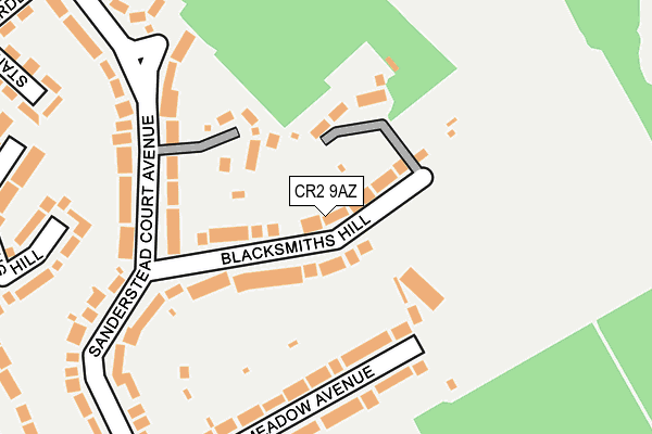 CR2 9AZ map - OS OpenMap – Local (Ordnance Survey)