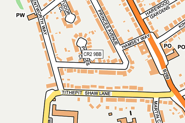 CR2 9BB map - OS OpenMap – Local (Ordnance Survey)
