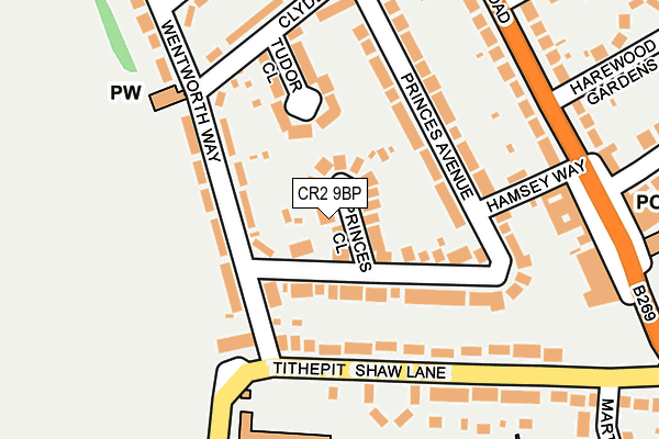 CR2 9BP map - OS OpenMap – Local (Ordnance Survey)