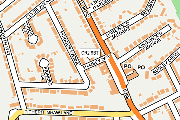 CR2 9BT map - OS OpenMap – Local (Ordnance Survey)