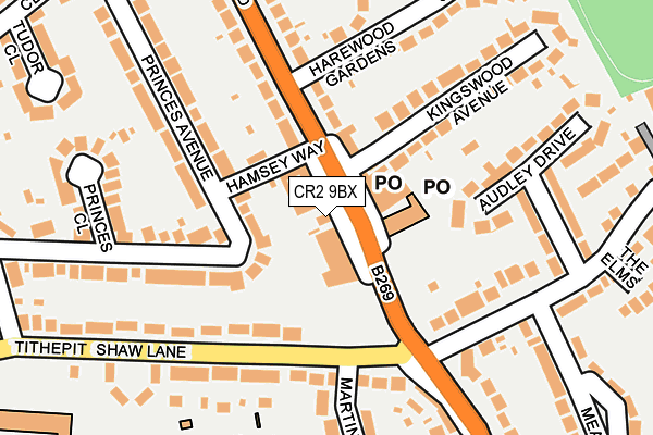 CR2 9BX map - OS OpenMap – Local (Ordnance Survey)