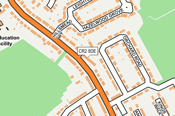 CR2 9DE map - OS OpenMap – Local (Ordnance Survey)