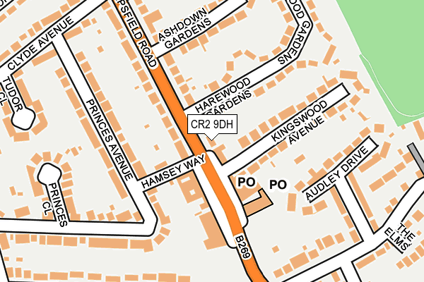 CR2 9DH map - OS OpenMap – Local (Ordnance Survey)