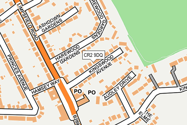 CR2 9DQ map - OS OpenMap – Local (Ordnance Survey)