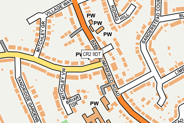CR2 9DT map - OS OpenMap – Local (Ordnance Survey)