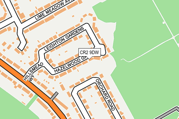 CR2 9DW map - OS OpenMap – Local (Ordnance Survey)