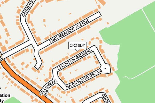 CR2 9DY map - OS OpenMap – Local (Ordnance Survey)