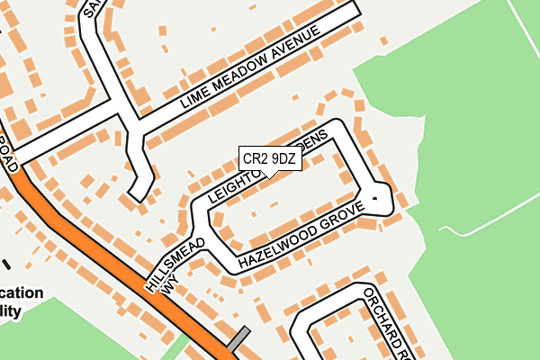 CR2 9DZ map - OS OpenMap – Local (Ordnance Survey)