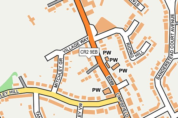 CR2 9EB map - OS OpenMap – Local (Ordnance Survey)