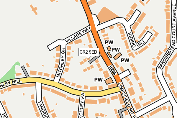 CR2 9ED map - OS OpenMap – Local (Ordnance Survey)
