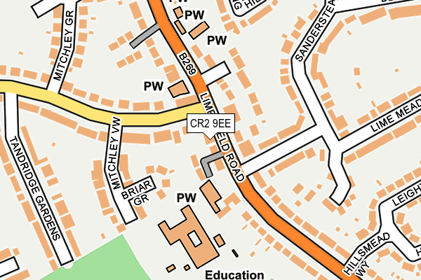 CR2 9EE map - OS OpenMap – Local (Ordnance Survey)